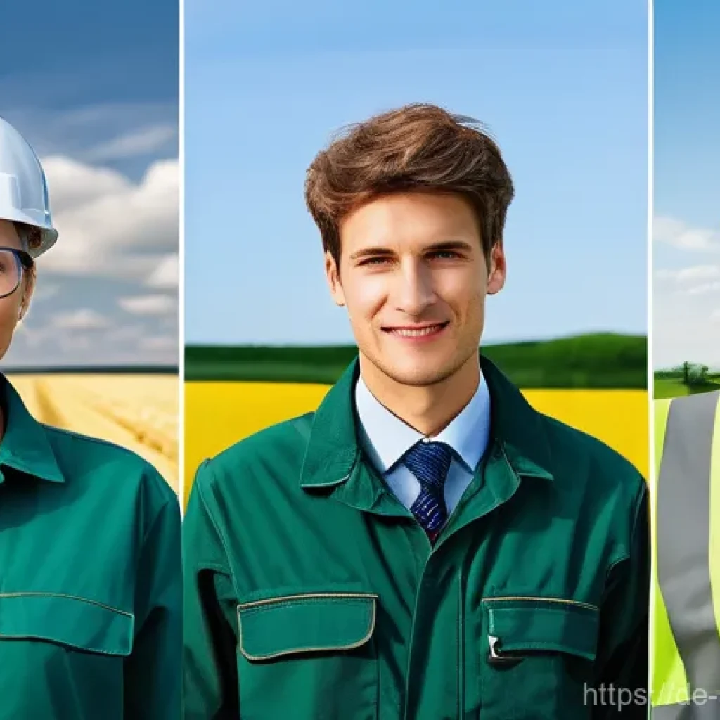 농업환경기술자 자격증 보유자의 커리어 패스 - The provided German text outlines various career paths for agricultural and environmental engineers....