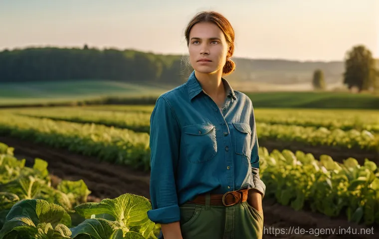 농업환경기술자 학습 동기 유지 방법 - **Prompt:** A young, determined environmental engineer, wearing sturdy work trousers, a long-sleeved...