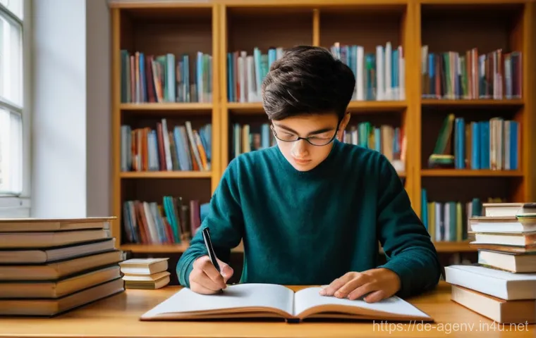 농업환경기술자 시험 문제 유형 파악법 - **A dedicated student preparing for the Agrarumwelttechniker exam:** A focused young adult, either m...